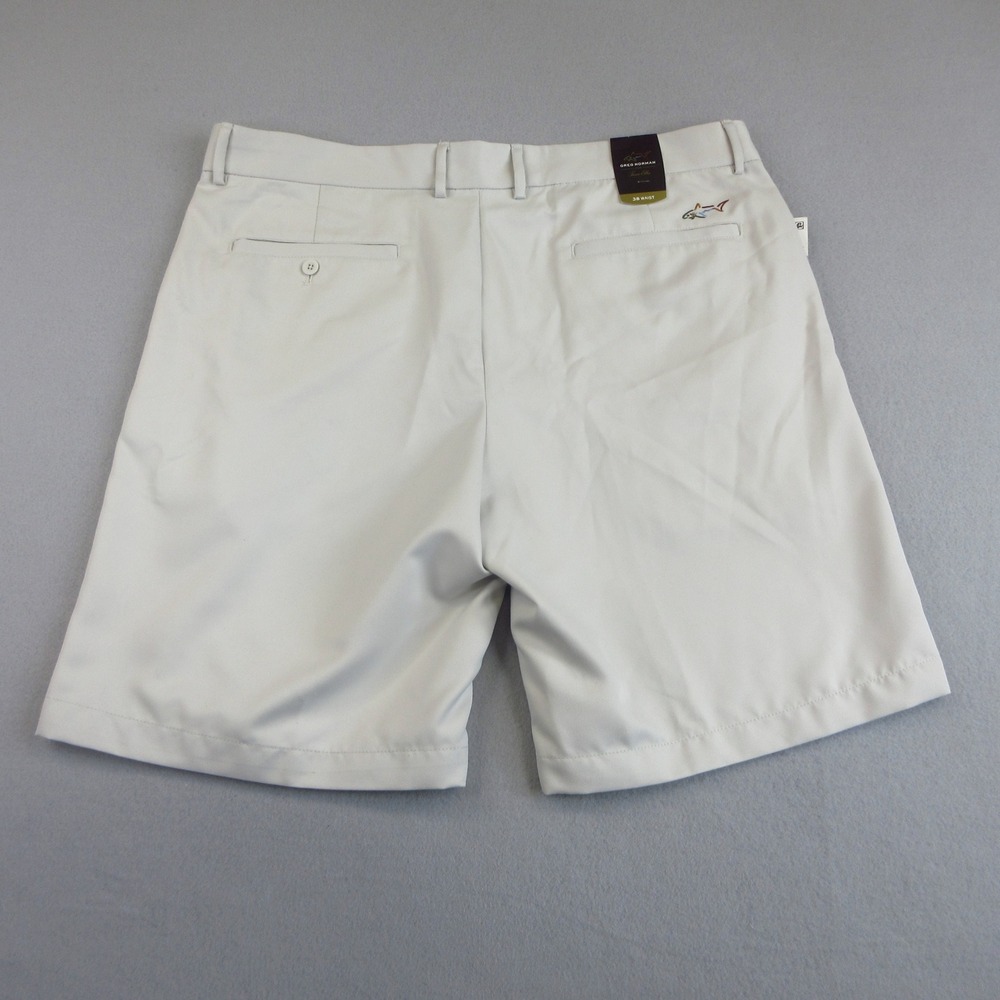Greg Norman Shorts Men 38 White NWT Tasso Elba Microfiber Golf Chino Performance - Picture 2 of 10